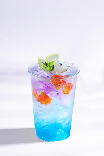 藍(lán)桔金魚氣泡水